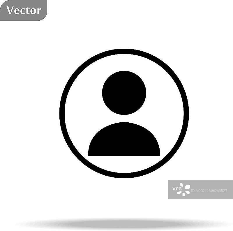 白色背景上的人像社交图标图片素材