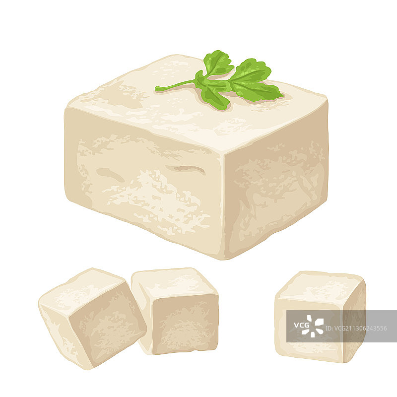 彩色扁平豆腐图片素材