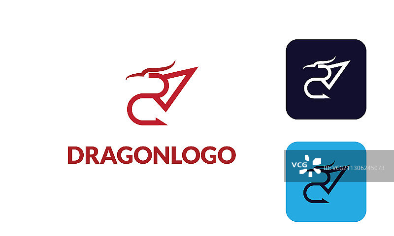 公司logo用龙头罐装龙标志图片素材
