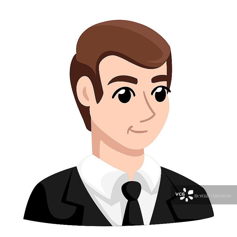 不同姿势的卡通商人角色图片素材