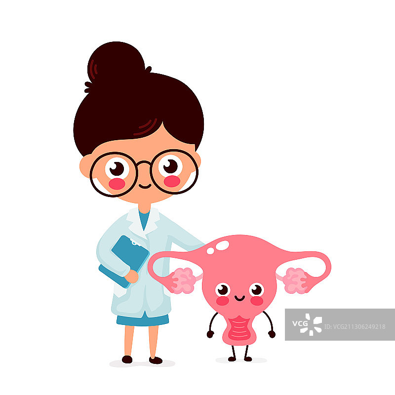 可爱有趣的微笑女医生妇科医生图片素材