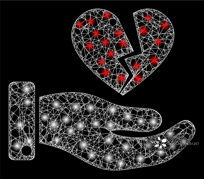 带有灯光的心碎优惠网络图片素材