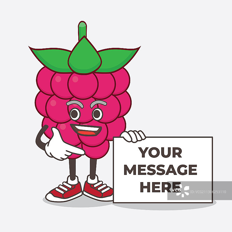 卡通覆盆子吉祥物图片素材