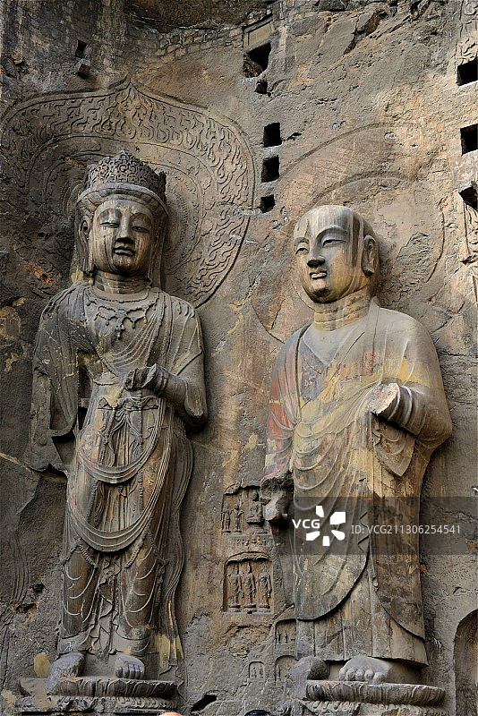 洛阳云岗石窟佛造像图片素材