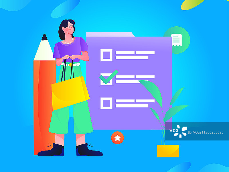 邀请好友进行问卷调查获得红包人物互联网背景矢量插画图片素材