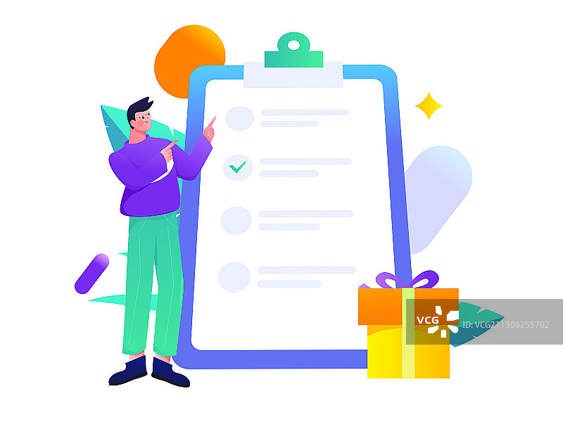 邀请好友进行问卷调查获得红包人物互联网背景矢量插画图片素材