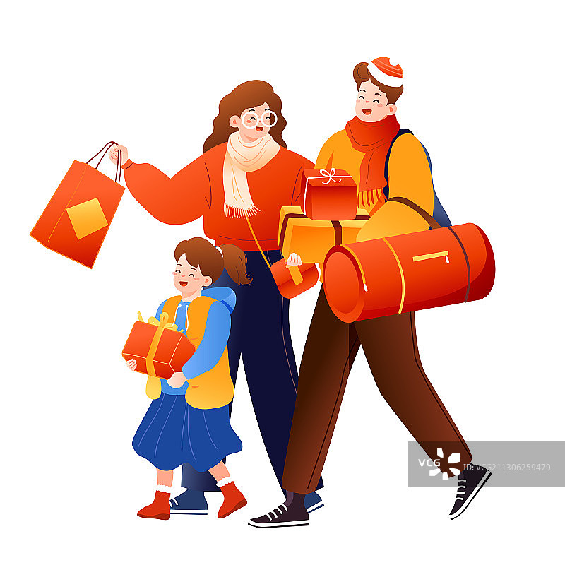 卡通新年春节牛年大吉2021年吉祥物电商年货节中国风矢量插画图片素材