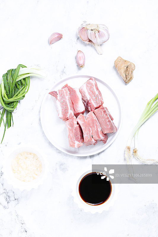 家常菜红烧排骨食材图片素材