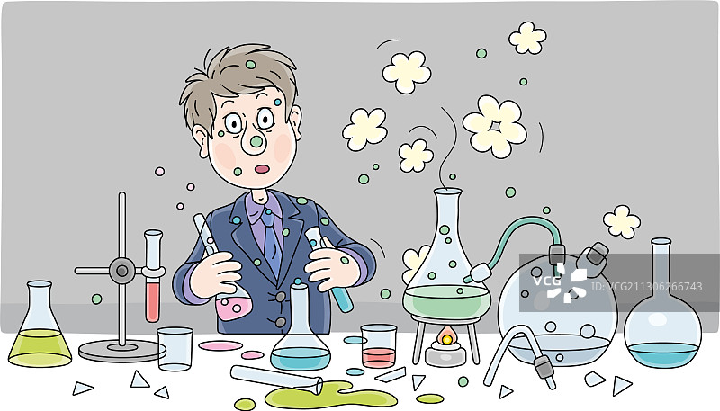 化学课爆炸后的男生图片素材