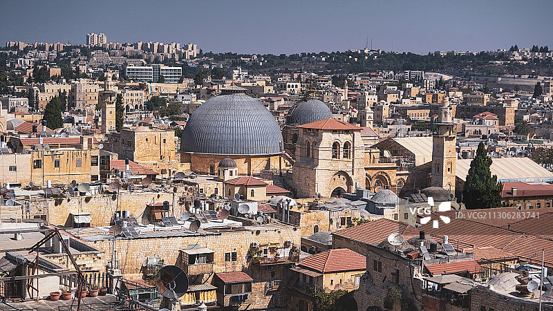 以色列耶路撒冷老城中的圣墓教堂图片素材