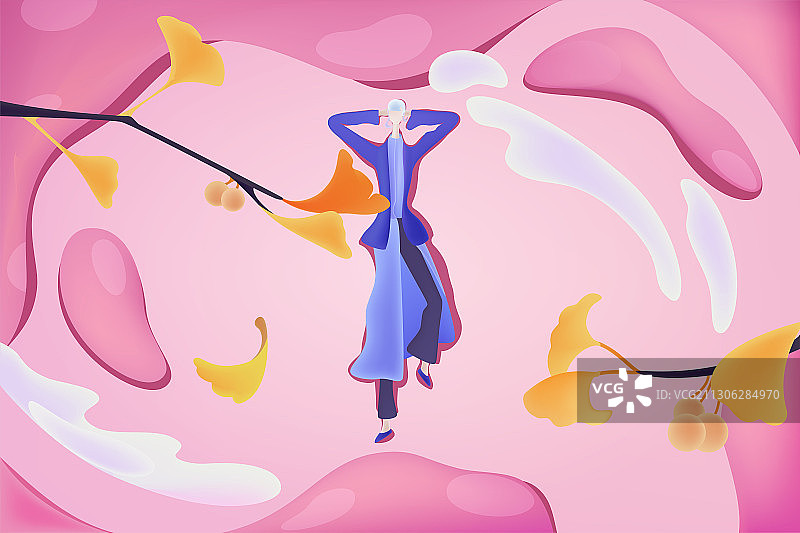 二十四节气秋分手绘矢量插画素材图片素材