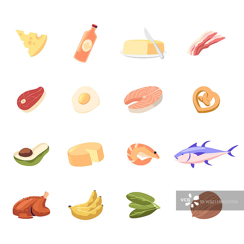 奶酪瓶装油黄油图标集图片素材