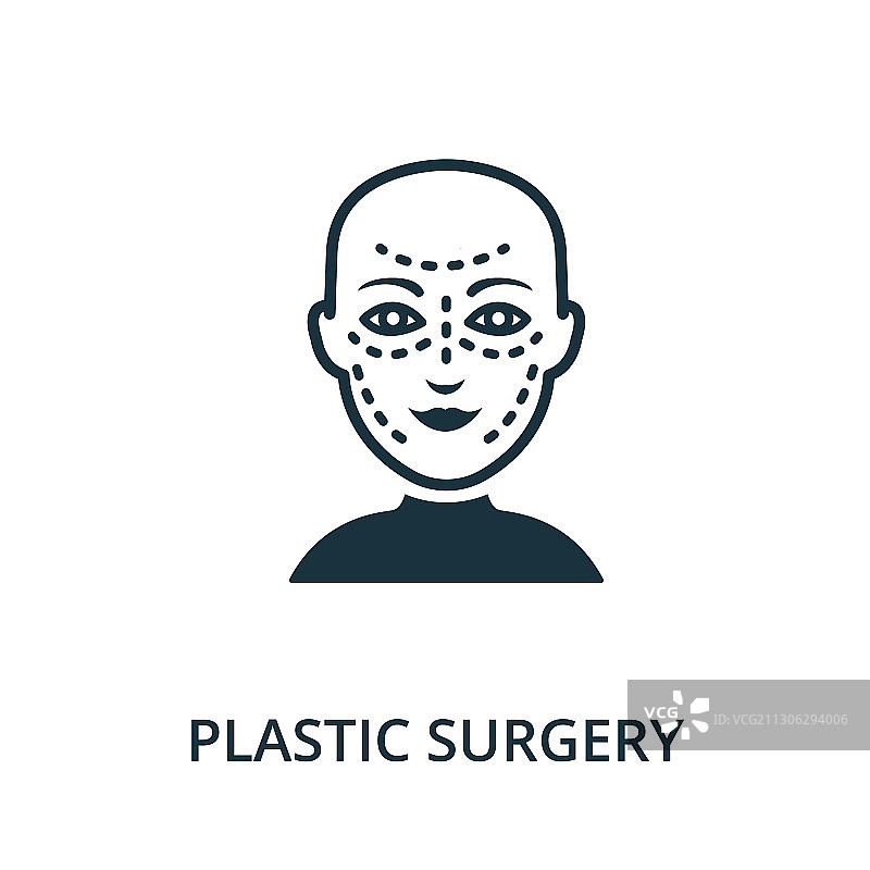 整形手术图标简约线条元素图片素材
