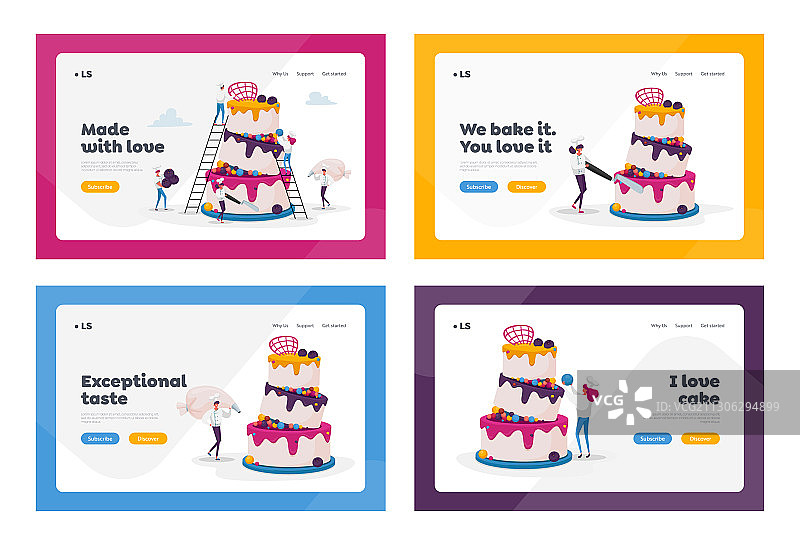 人们用奶油和浆果烹饪节日蛋糕图片素材