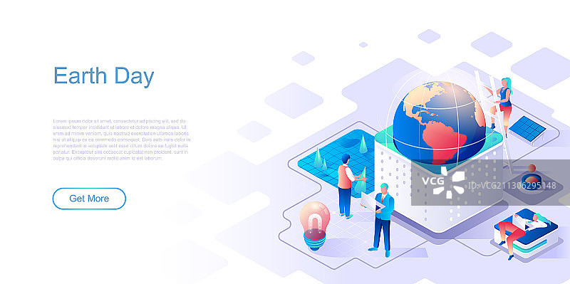世界地球日着陆页模板图片素材