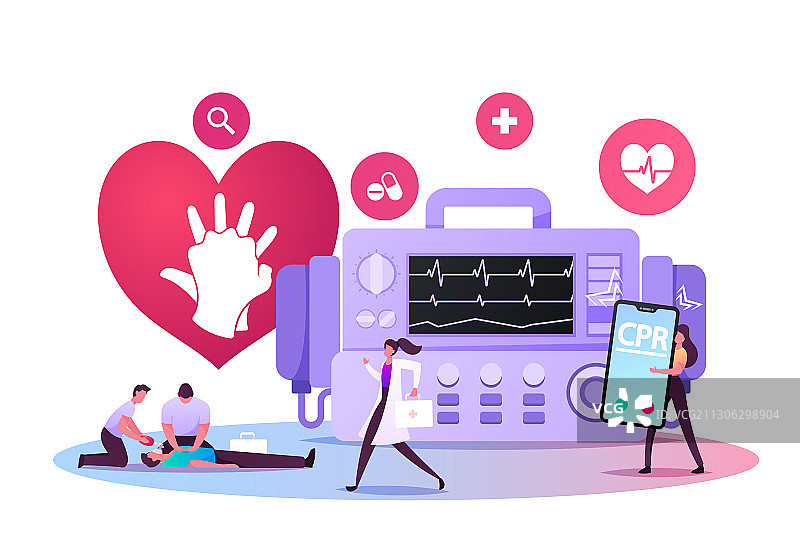 心肺复苏急救图片素材