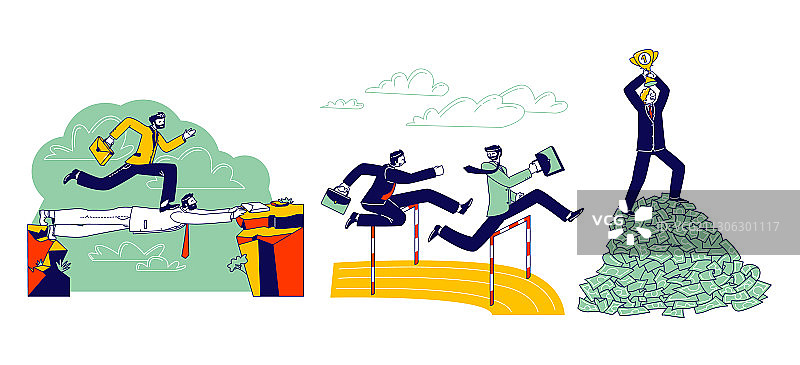 职业商人冲刺跑图片素材