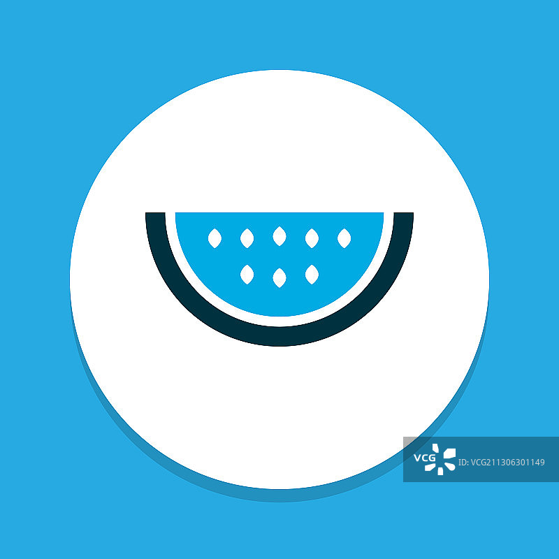 甜瓜图标彩色符号优质图片素材