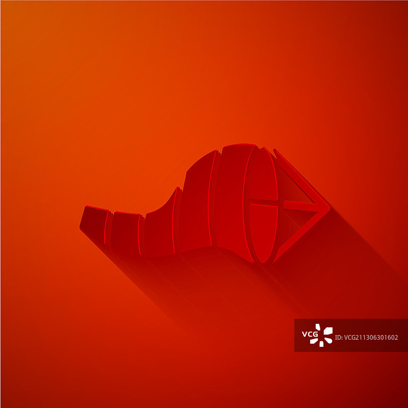 纸质剪纸气象学圆锥形风向标图标图片素材