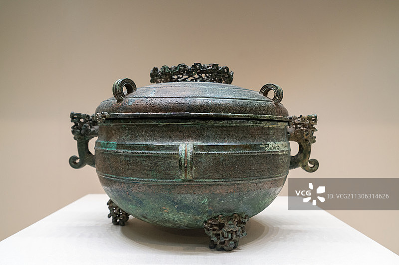 中国国家博物馆文物 铜盏图片素材