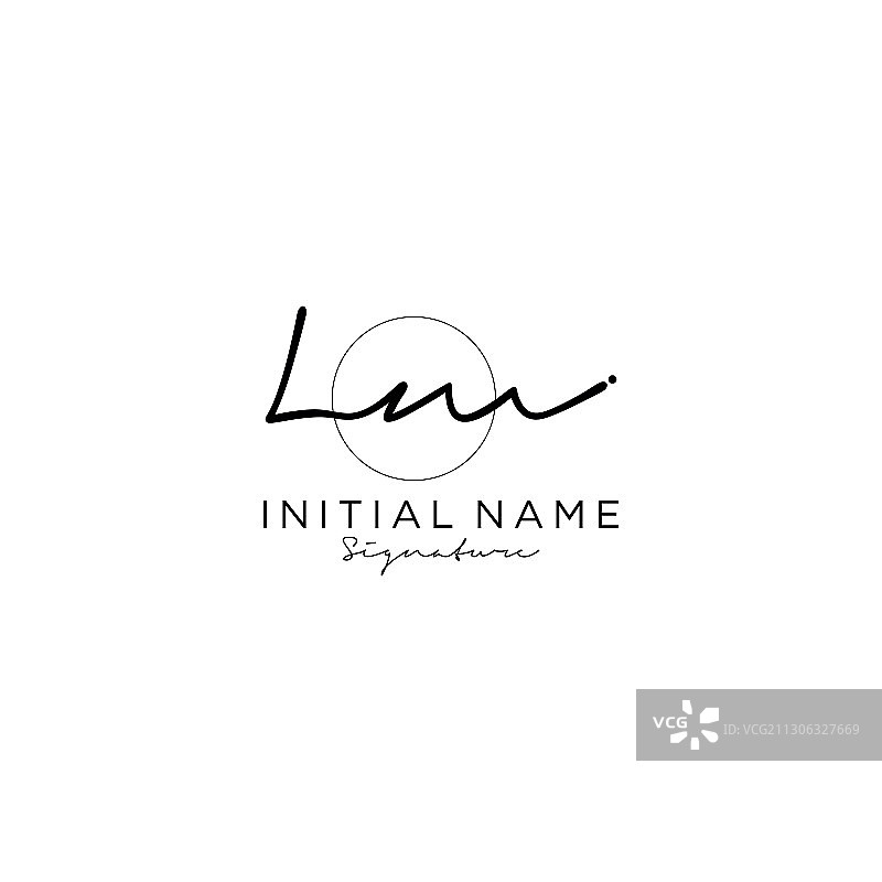 LM字母手写logo设计图片素材