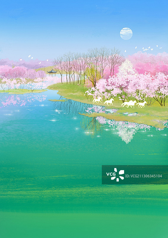 春江花月夜图片素材