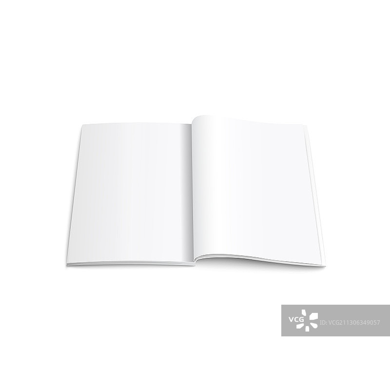 打开的竖版杂志宣传册或笔记本图片素材
