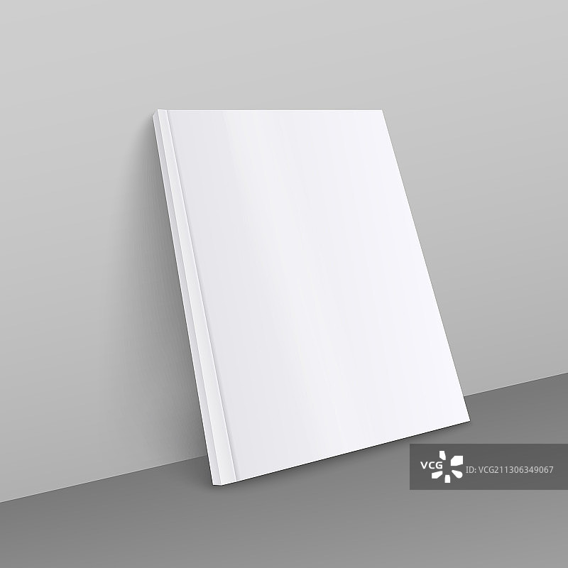 A4 格式的空白白色杂志逼真样机图片素材