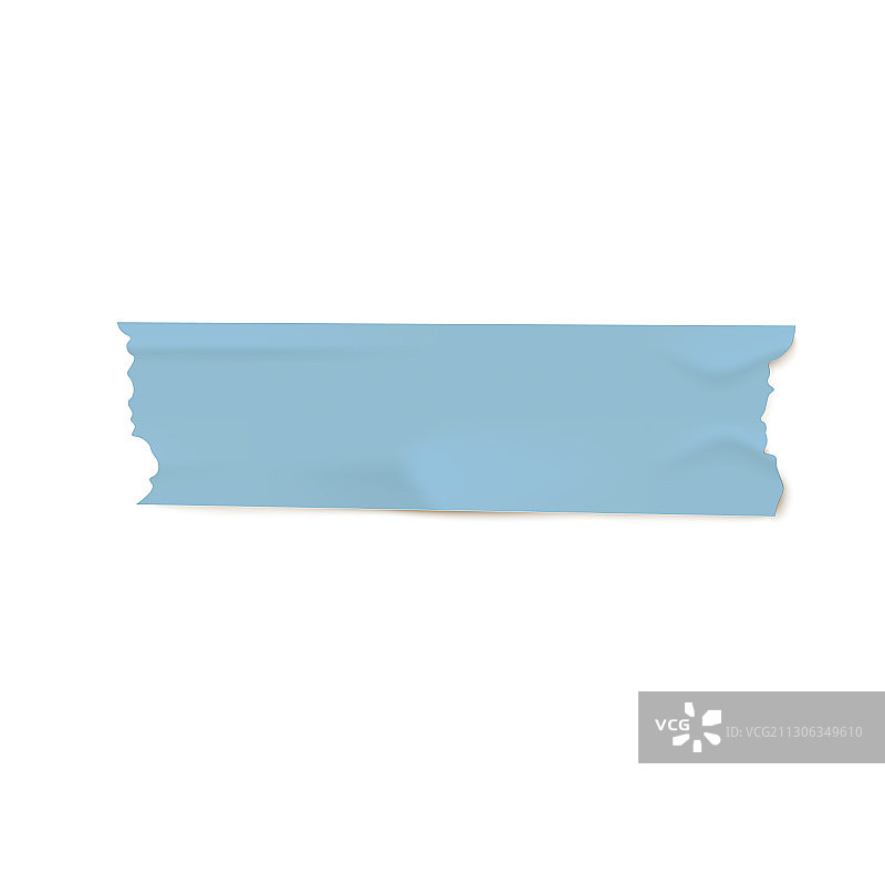 蓝色和纸胶带撕裂边缘图片素材
