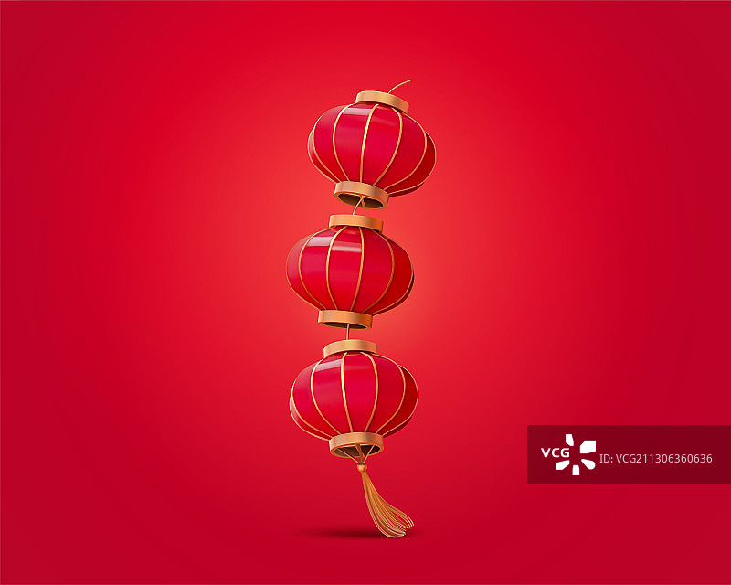 中国传统大红灯笼素材图片素材
