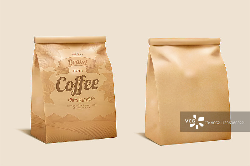 咖啡豆包装素材效果图图片素材