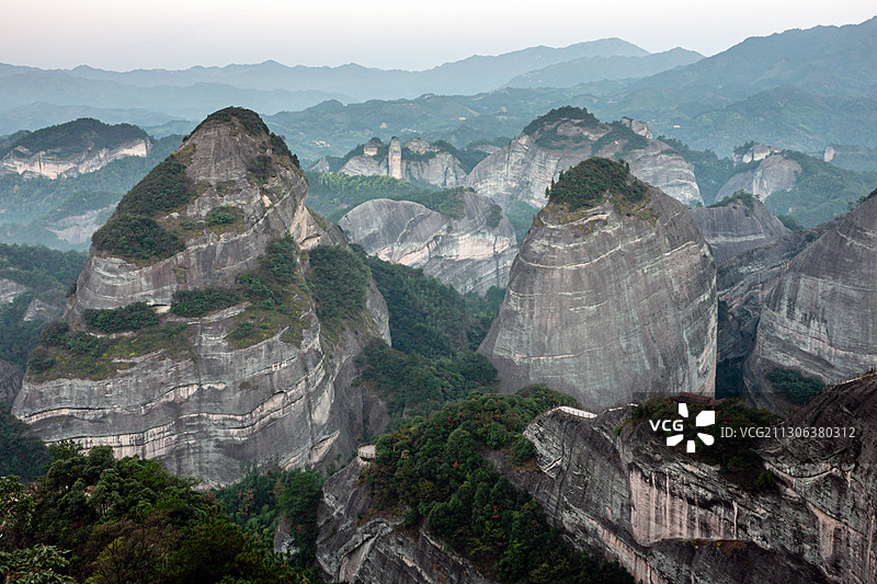 湖南崀山 / 广西资源八角寨丹霞地貌航拍图片素材