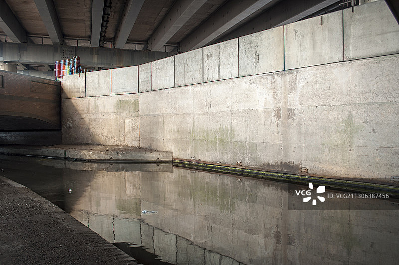 M5高速公路下的伯明翰运河，西布罗米奇图片素材