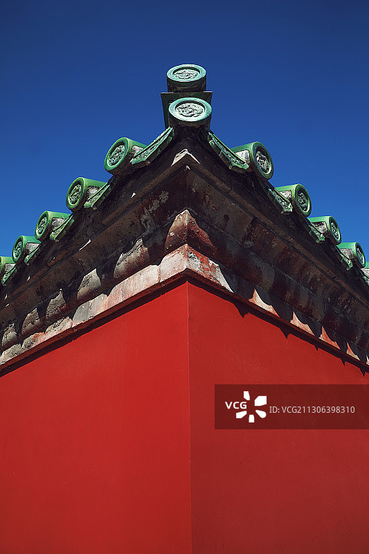 天坛红墙绿瓦图片素材