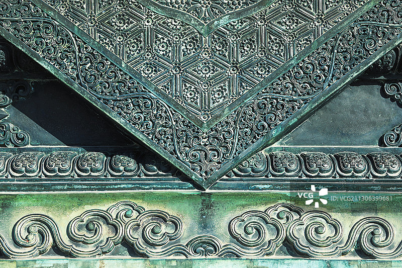 青铜狮子底座花纹图片素材