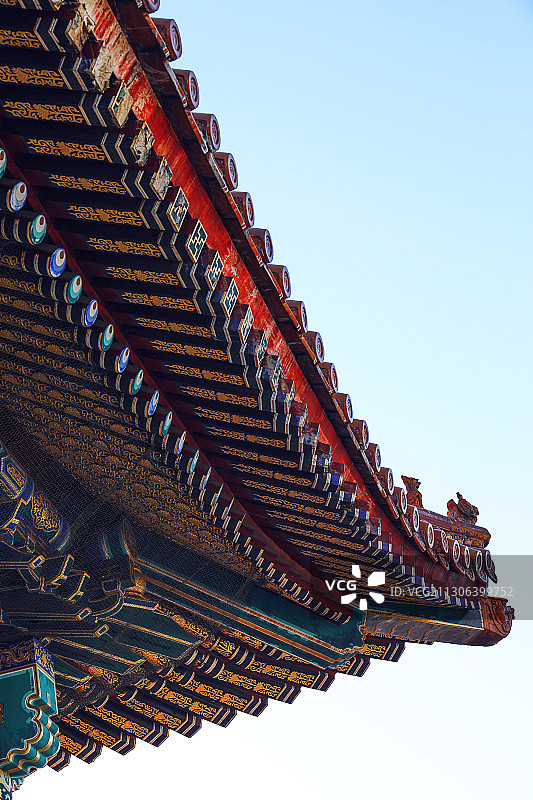 故宫斗拱一角图片素材