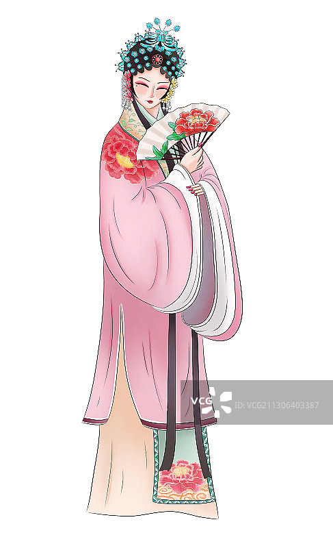京剧中国风人物插画图片素材