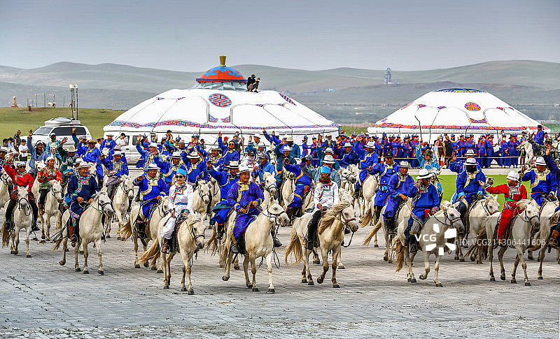 内蒙古蓝旗白马节图片素材