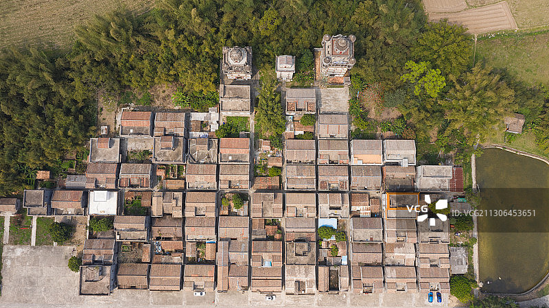 世界文化遗产--开平碉楼航拍图片素材