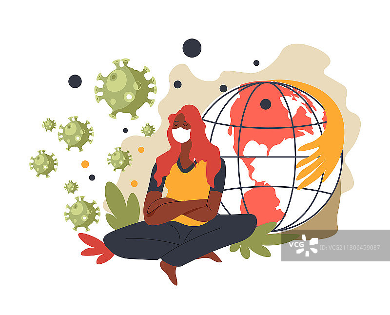 新冠病毒隔离与自我隔离图片素材