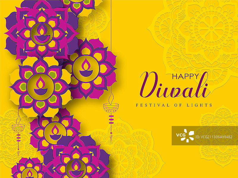 排灯节灯光假日背景图片素材