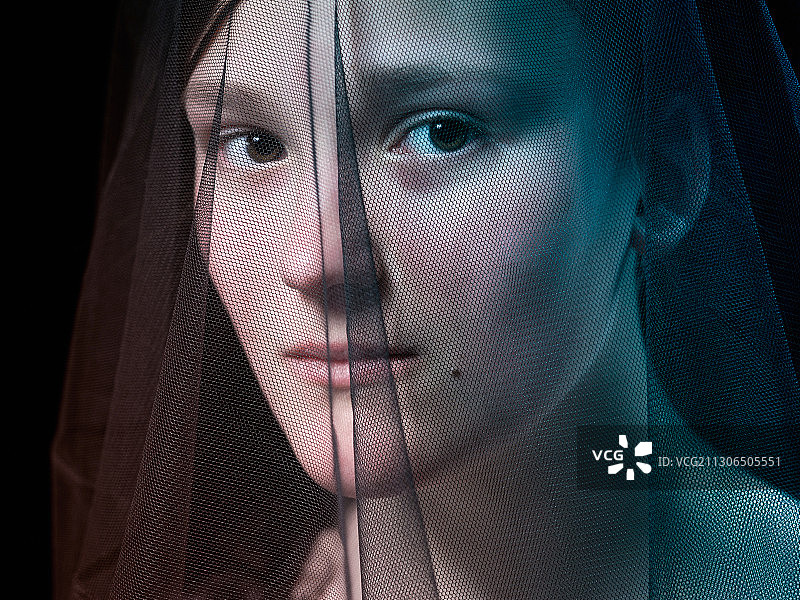 复古少女肖像图片素材