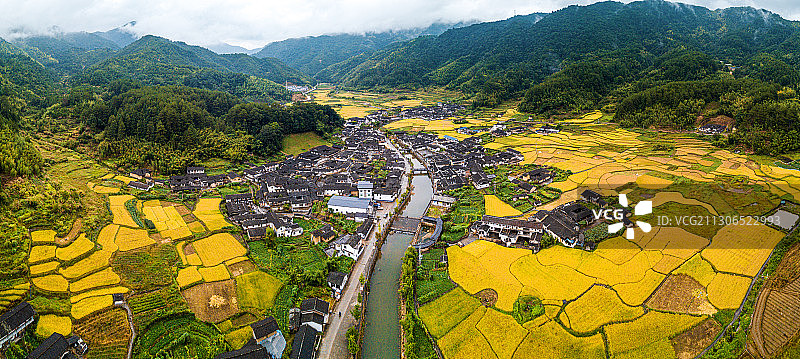 中国福建省龙岩市竹贯古村落图片素材