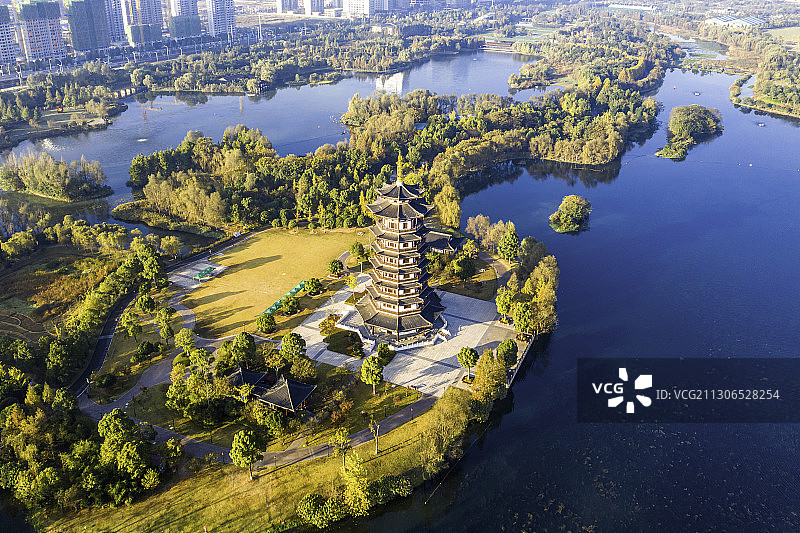 长沙洋湖湿地 洋湖水街图片素材