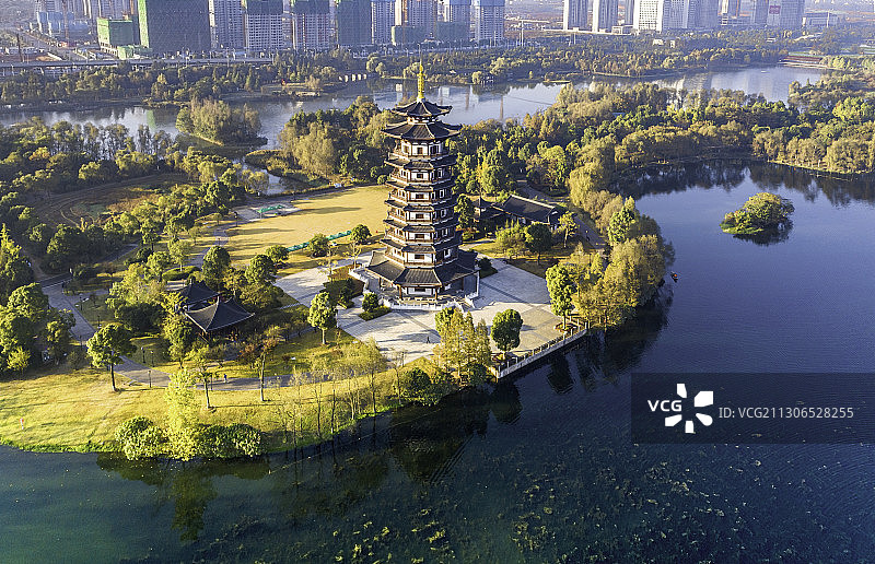 长沙洋湖湿地 洋湖水街图片素材