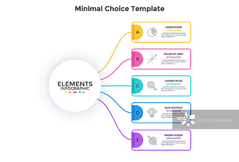 现代信息图表选项横幅图片素材