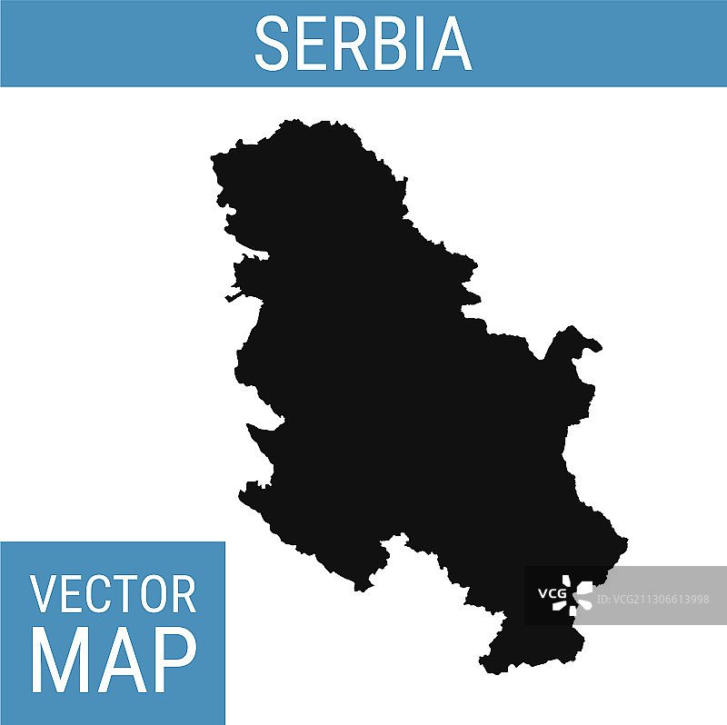 塞尔维亚地图标题图片素材