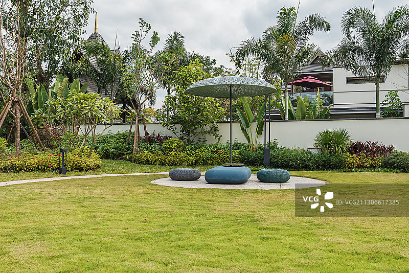 无人的庭院图片素材