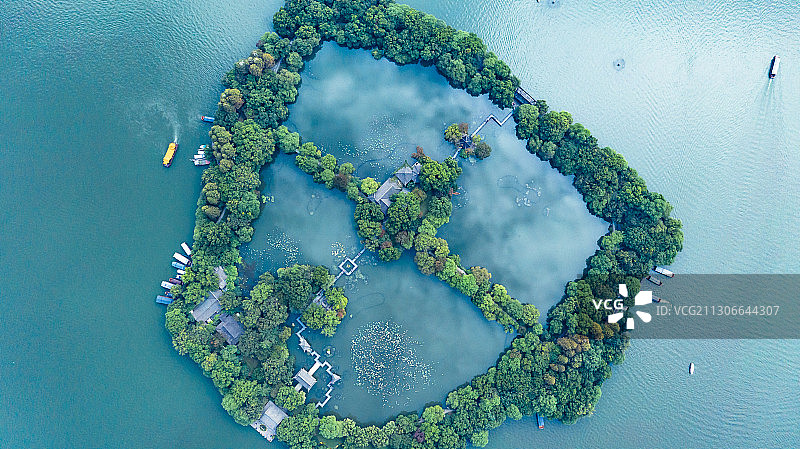 西湖宝石小瀛洲图片素材