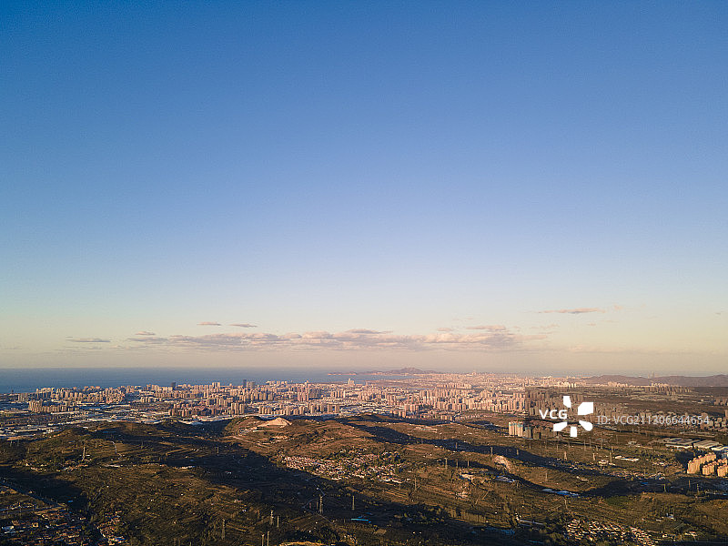 烟台福山区瞰开发区图片素材